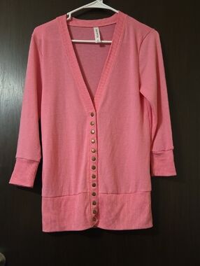 Zenana Outfitters Pink Knit Top Medium